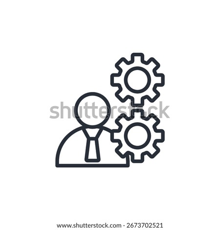manager icon. vector.Editable stroke.linear style sign for use web design,logo.Symbol illustration