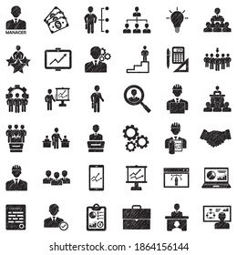 Manager Icons Black Scribble Design Vector Stock Vector (Royalty Free ...