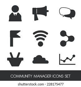 manager icons graphic design , vector illustration