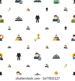 los iconos del gerente se realizan sin problemas. Incluye traje plano editable, Inversor, trabajador, empleado, director, Contador, mujer exitosa, iconos de usuario. iconos de administrador para web y móvil.