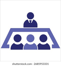 Iconos del gerente. Vector coloreado simple