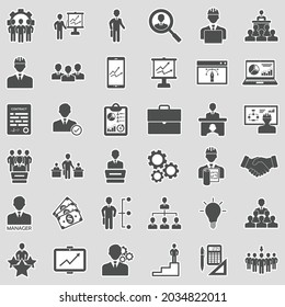 Iconos de administrador. Diseño de pegatinas. Ilustración vectorial.