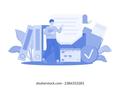Manager Illustration concept on a white background