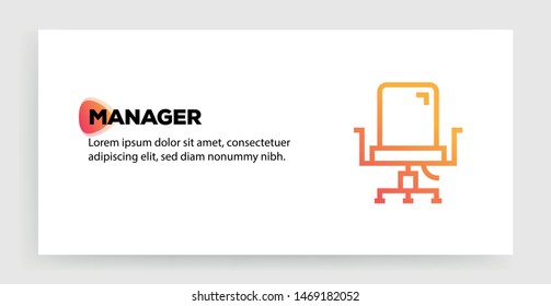 MANAGER AND ILLUSTRATION ICON CONCEPT