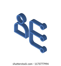 Manager isometric left top view 3D icon