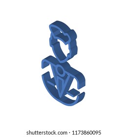 Manager isometric left top view 3D icon