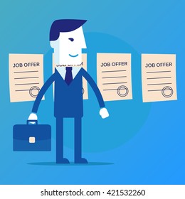 Manager job offers chooses vector eps 10