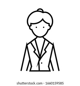 Icono de línea del administrador, signo de concepto, ilustración de vector de esquema, símbolo lineal.
