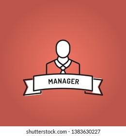 MANAGER LINE ICON SET CONCEPT