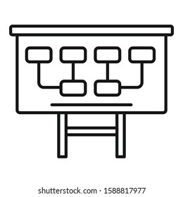 Manager network banner icon. Outline manager network banner vector icon for web design isolated on white background