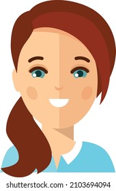 Manager Office Worker Woman Avatar. 
Avatar of a women in colorful flat style.
