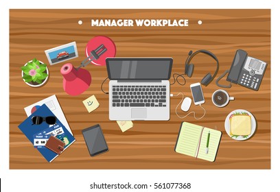 Manager office workplace 