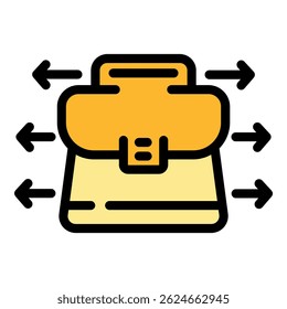 Manager opportunity icon. Outline manager opportunity vector icon color flat isolated
