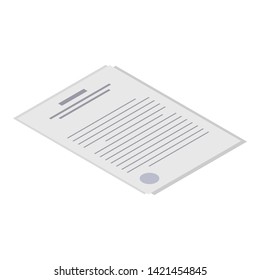 Manager papers icon. Isometric of manager papers vector icon for web design isolated on white background