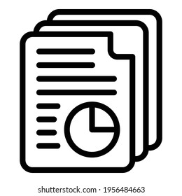 Manager papers icon. Outline Manager papers vector icon for web design isolated on white background