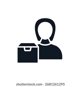 Iconos de parcela de administrador. Iconos simples del vector con el fondo. Diseño de estilo plano