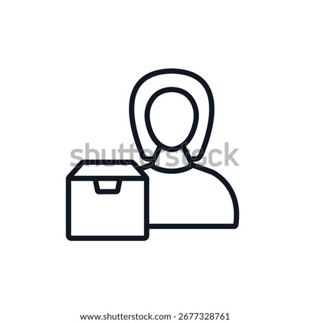 manager parcel icons. Simple vector icons With Background. Flat style design