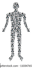 Manager person avatar. Vector manager icons are grouped into man illustration.