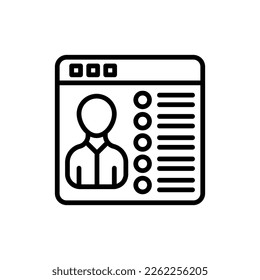 Manager Profile icon in vector. Logotype