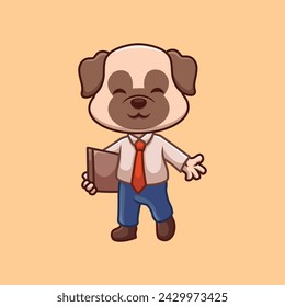 Ilustración de dibujos animados de perro lindo