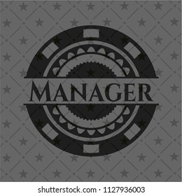 Manager realistic dark emblem