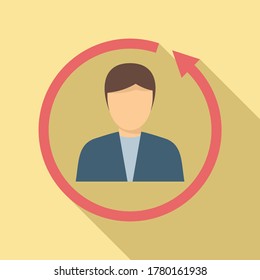 Manager remarketing icon. Flat illustration of manager remarketing vector icon for web design