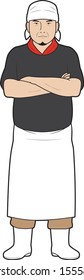 Manager of a restaurant with arms crossed