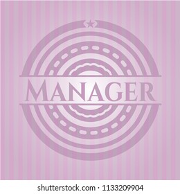 Manager retro pink emblem