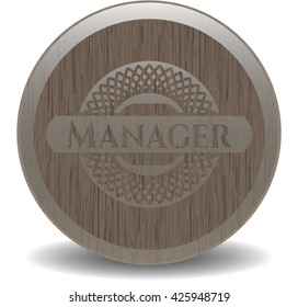 Manager retro wood emblem