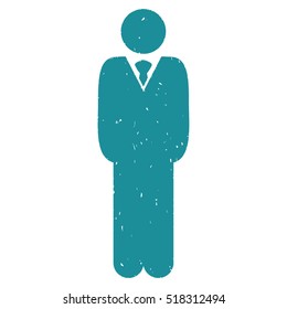 Manager rubber seal stamp watermark. Icon vector symbol with grunge design and dirty texture. Scratched soft blue ink emblem on a white background.