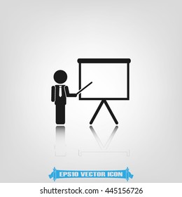 manager screen presentation vector icon