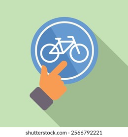 Manager is selecting a bicycle icon, symbolizing a commitment to eco friendly transportation solutions