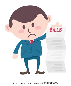 manager showing bills