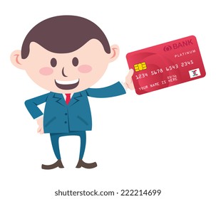 manager showing credit card