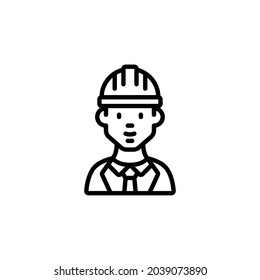 Manager Silhouette Icon On White Background
