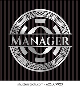 Manager silvery badge