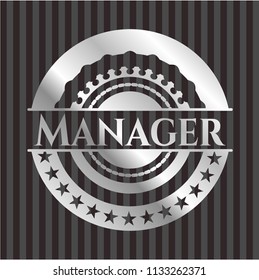 Manager silvery shiny emblem