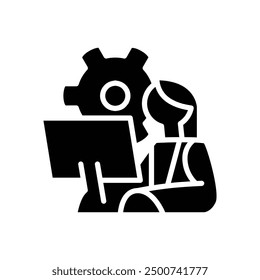 it manager solid icon vector design good for web or mobile app