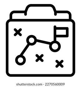 Manager strategy icon outline vector. People meeting. Project report
