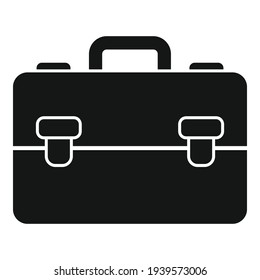 Manager suitcase icon. Simple illustration of manager suitcase vector icon for web design isolated on white background