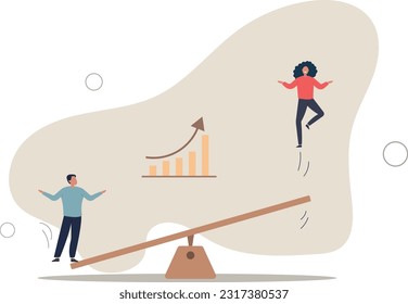 Manager support, effort to help partner reaching goal, assistance to get solution, teamwork or collaboration for success.flat vector illustration.