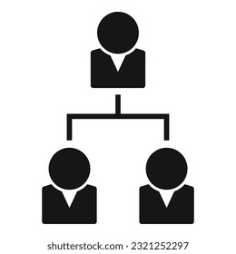 Manager team icon simple vector. Business human. Person job