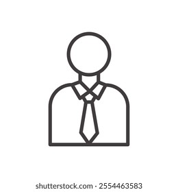 Manager thin liner icon vector.