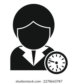Manager time work icon simple vector. Project control. Task school