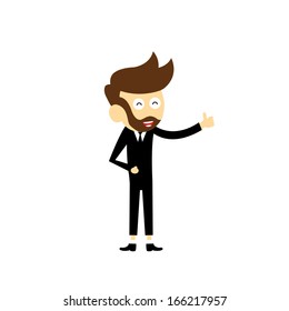 manager vector cartoon for dialogs with other characters 