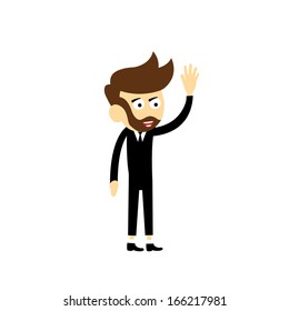 manager vector cartoon for dialogs with other characters 