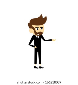 manager vector cartoon for dialogs with other characters  