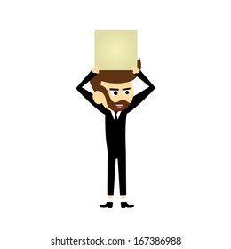 manager vector cartoon for dialogs with other characters