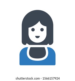 manager vector glyph colour icon 