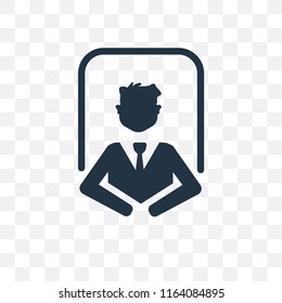 Manager vector icon isolated on transparent background, Manager logo concept